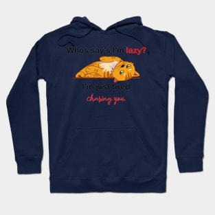 A cat tired chasing Hoodie